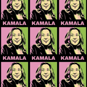 Kamala Harris Pink Green on Black