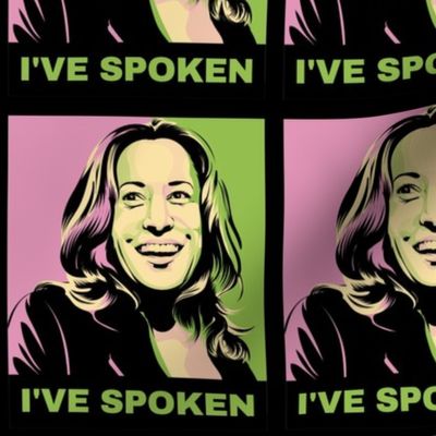 Kamala I've Spoken Pink Green