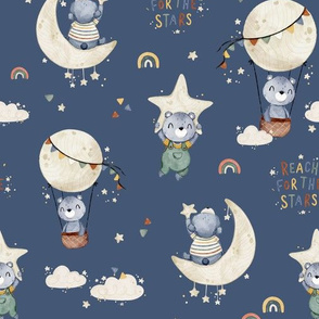 Reach for the stars - navy - BIG