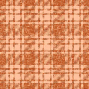 Retro Plaid copper orange large