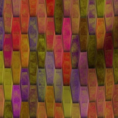 GRUNGE WOOD SCALE GEOMETRY GREEN RED ORANGE AUTUMN PSMGE