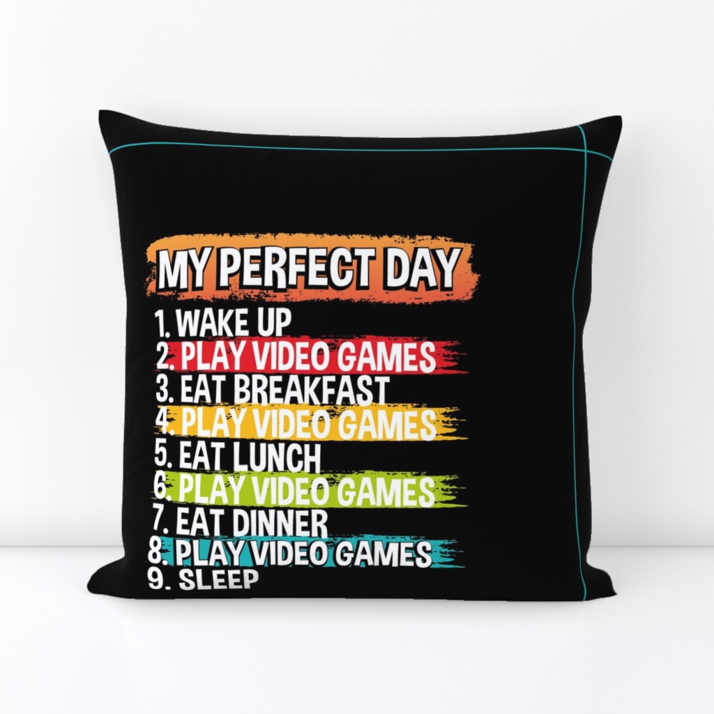 Gamer's Perfect Day 18" Pillow Panel