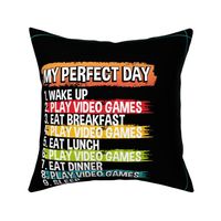 Gamer's Perfect Day 18" Pillow Panel