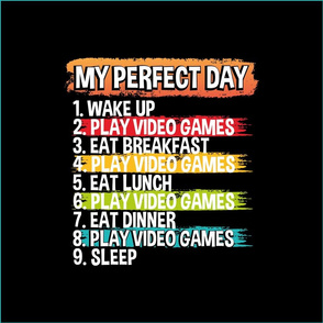 Gamer's Perfect Day 18" Pillow Panel