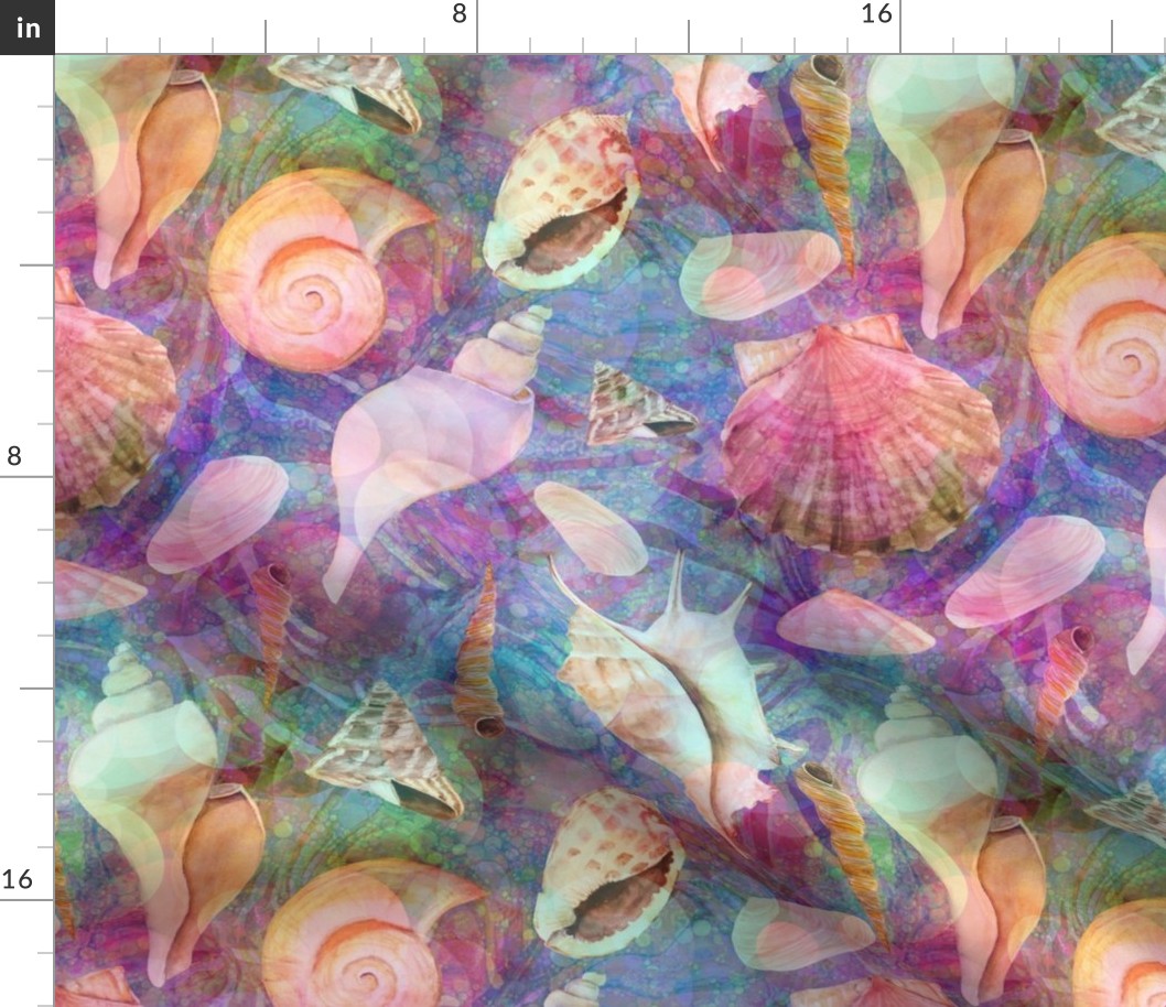 DREAMY SEASHELLS PINK PURPLE PSMGE