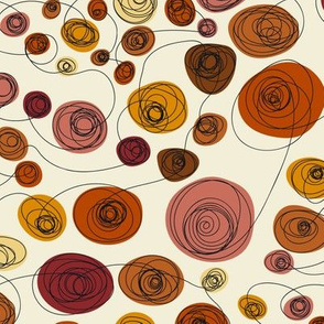 Going in Circles: Red Rose, Crazy Continuous Lines, Medium Scale