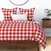 Gingham red white large