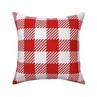 Gingham red white large