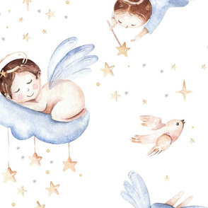 Watercolor Christmas  angels 6