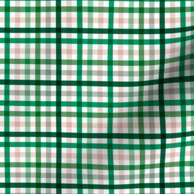 Boho gingham plaid gingham St Patrick's Day Irish green check pattern green SMALL