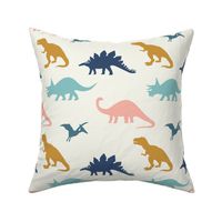 Dinosaurs in  Blue + Gold - Large