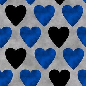 black and blue awareness hearts