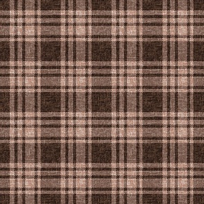 Dark Academia Retro Plaid sienna brown