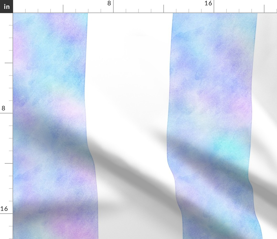Extra Jumbo Marbled Unicorn Awning Stripe Pattern Vertical in White