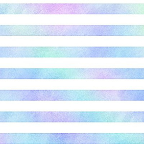 Marbled Unicorn Awning Stripe Pattern Horizontal in White