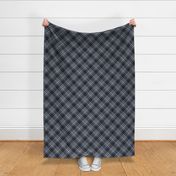 Dark Academia black gray plaid diagonal