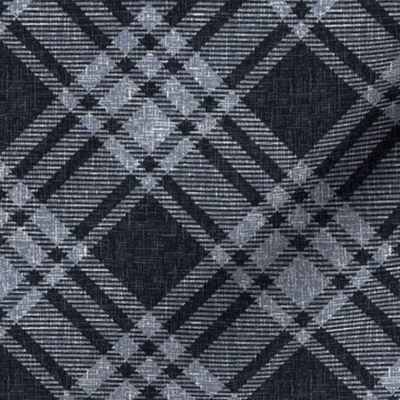 Dark Academia black gray plaid diagonal