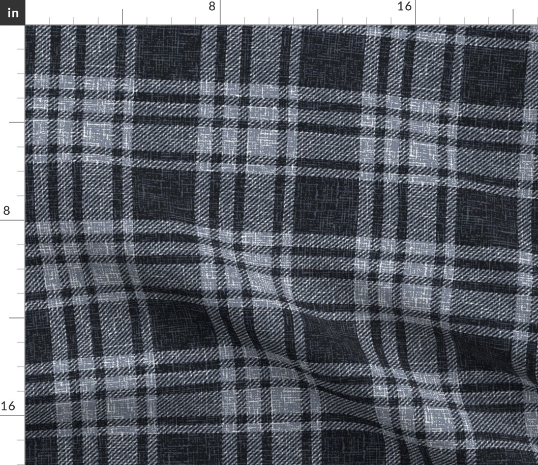 Dark Academia black gray plaid