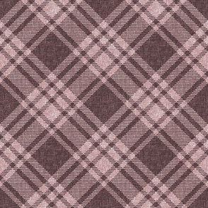 Retro Plaid mauve diagonal large