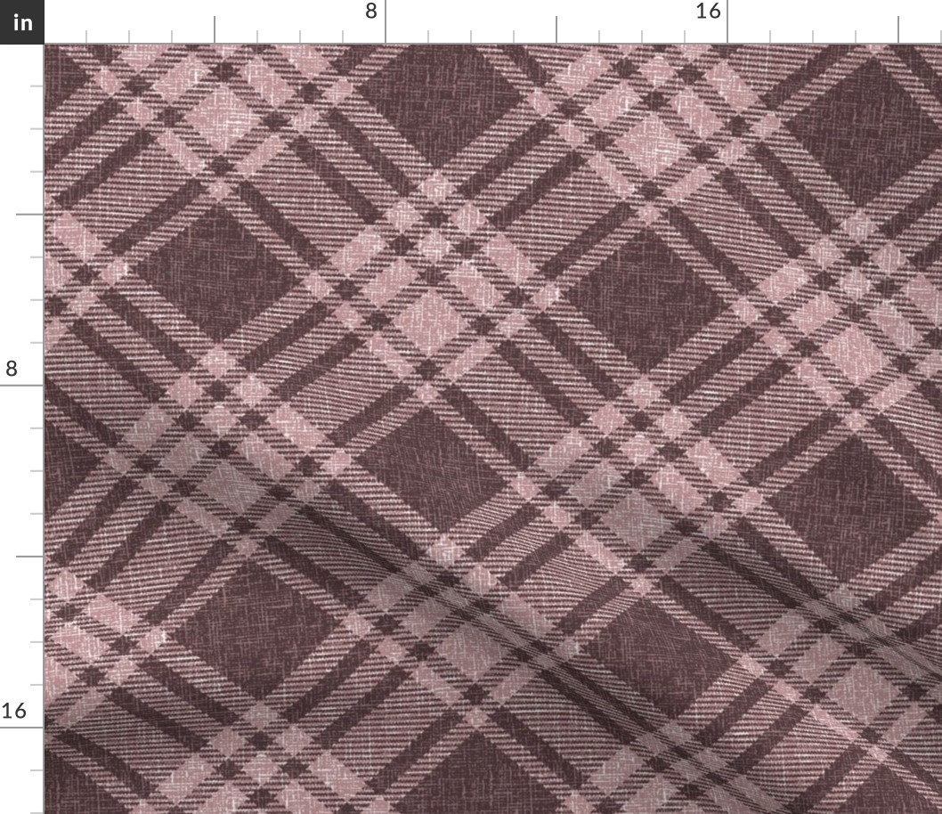 Retro Plaid mauve diagonal large