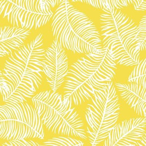 Palm Leaves - Illuminating Yellow and White