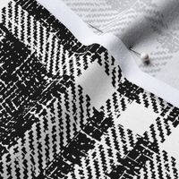 Retro Plaid black white large