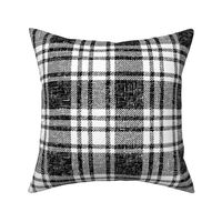 Retro Plaid black white large