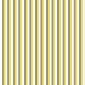 Yellow Gray Stripe Fabric, Wallpaper and Home Decor