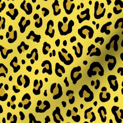 ★ LEOPARD PRINT in ILLUMINATING YELLOW ★ Medium Scale / Collection : Leopard spots – Punk Rock Animal Print