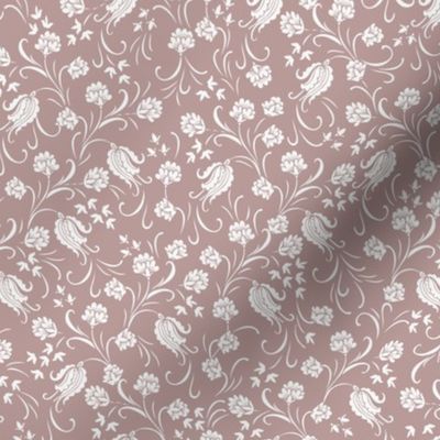 Bellflowers  - Pale pink mocha - Rosy Brown tone