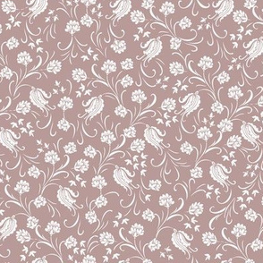 Bellflowers  - Pale pink mocha - Rosy Brown tone