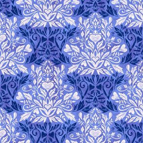 Modern damask - blue