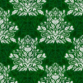 modern damask - emerald