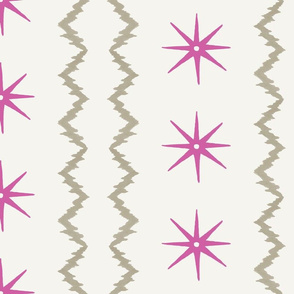 STARS AND STRIPES TAN Hot Pink AND CREAM