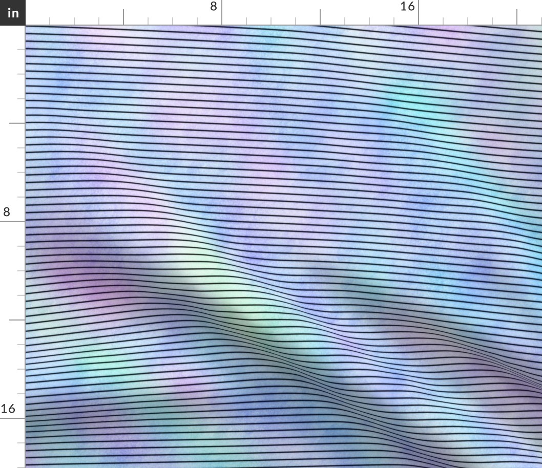 Small Marbled Unicorn Pin Stripe Pattern Horizontal in Black