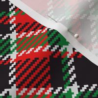Christmas tartan diagonal red black green