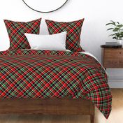 Christmas tartan diagonal red black green