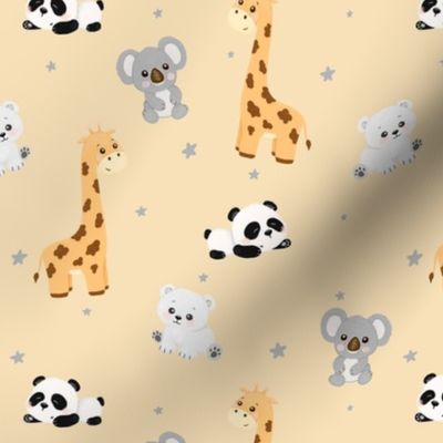  cute animals, panda, giraffe, koala, polar bear