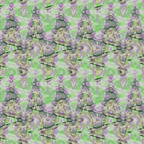 Fractured Kaleidoscope in Green and Lavender