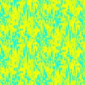 ZDB16 - Zigzag Digital Batik - Yellow - Aquamarine