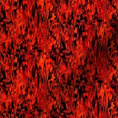 ZDB5 - Zigzag Digital Batik in Orange and Dark Brown