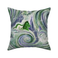 Salty  Sea Dragons - Large - Blue and Green
