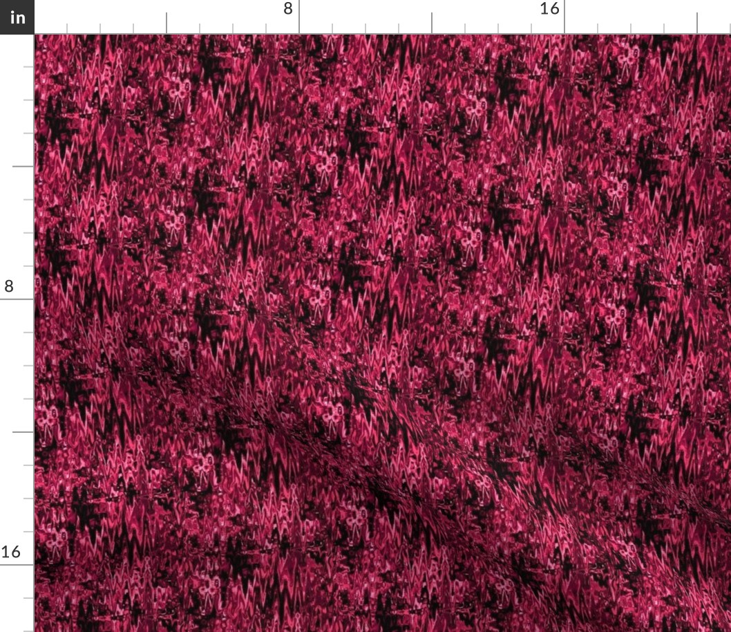 ZBD15 - Zigzag Digital Batik in Watermelon Coral