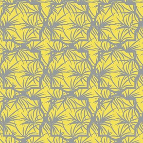 tropical leaves Utimate Gray and Illuminating Yellow by rysunki_malunki