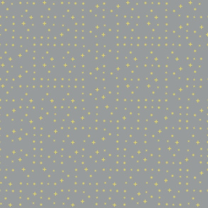 yellow stars on grey by rysunki_malunki