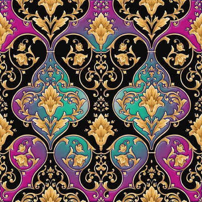 Europe Baroque Square Printed Polyester Fabric Brand Fashion