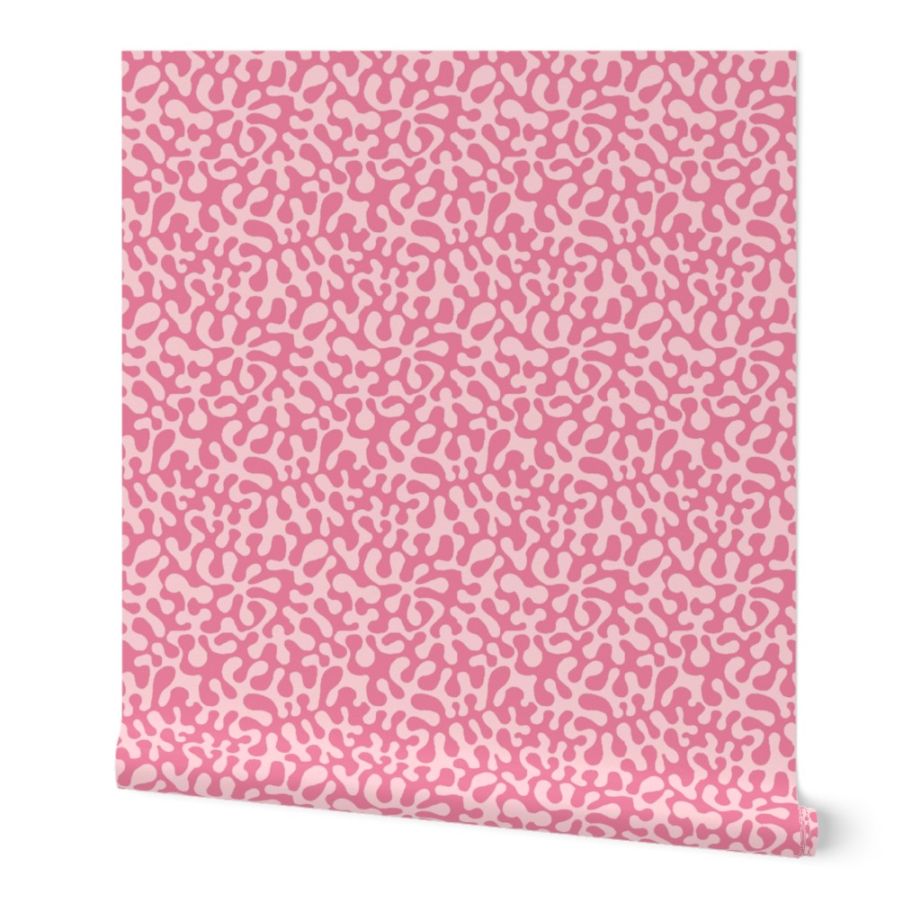 pink abstract retro groovy pink abstract // Matisse inspired // Groovy // red // by Magenta Rose Designs