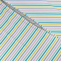  retro stripe in yellow, blue, mint and pink