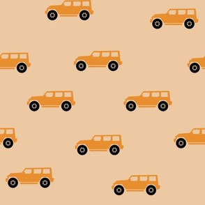 Punkin Orange Jeep Wrangler Light Orange Background