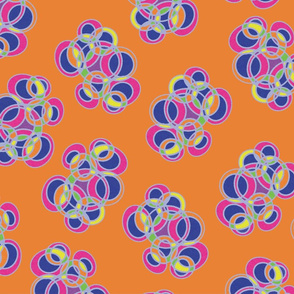 Groovy Pattern Large Orange Background